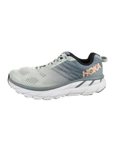 Pre-owned Hoka Mesh Athletic Sneakers In Green