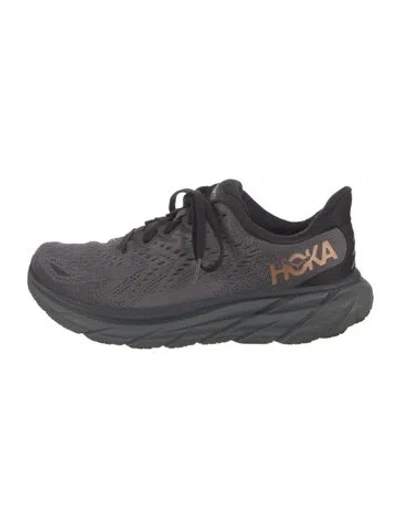 Pre-owned Hoka Mesh Athletic Sneakers In Grey
