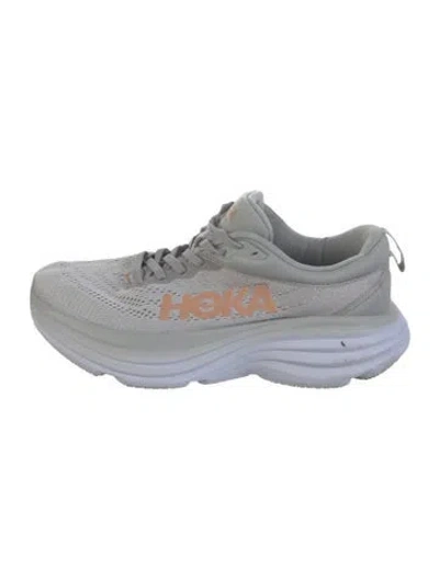 Pre-owned Hoka Mesh Athletic Sneakers In Grey