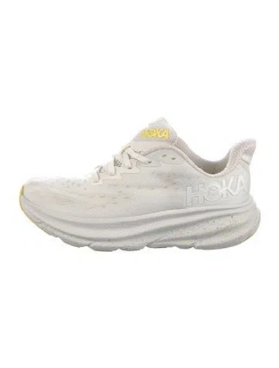 Pre-owned Hoka Mesh Athletic Sneakers In Neutral