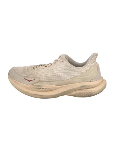 Pre-owned Hoka Mesh Athletic Sneakers In Neutral