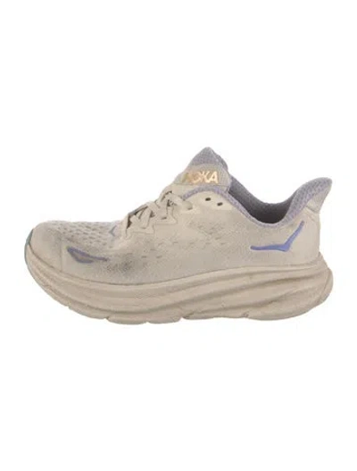 Pre-owned Hoka Mesh Athletic Sneakers In Neutral