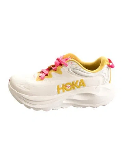 Pre-owned Hoka Mesh Athletic Sneakers In Neutral