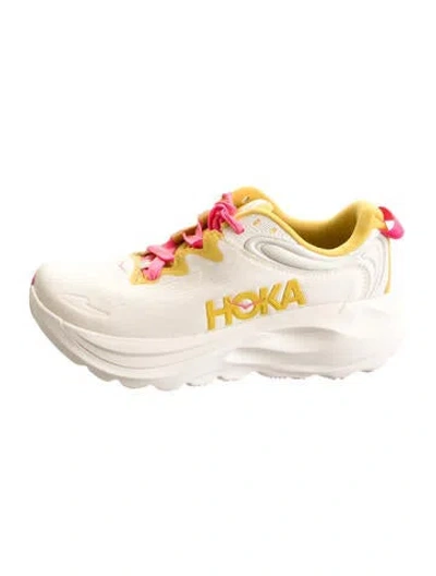 Pre-owned Hoka Mesh Athletic Sneakers In Neutral