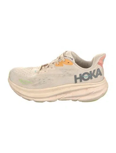 Pre-owned Hoka Mesh Athletic Sneakers In Neutral