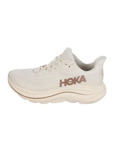 Pre-owned Hoka Mesh Athletic Sneakers In Neutral