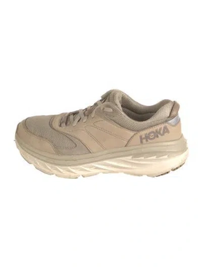 Pre-owned Hoka Mesh Athletic Sneakers In Neutral