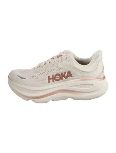 Pre-owned Hoka Mesh Athletic Sneakers In Neutrals