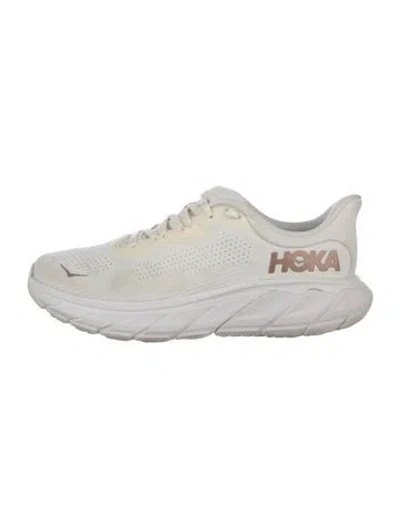 Pre-owned Hoka Mesh Athletic Sneakers In Neutrals/white