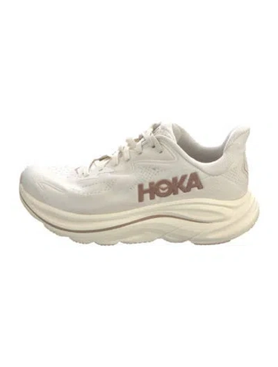 Pre-owned Hoka Mesh Athletic Sneakers In Neutrals/white