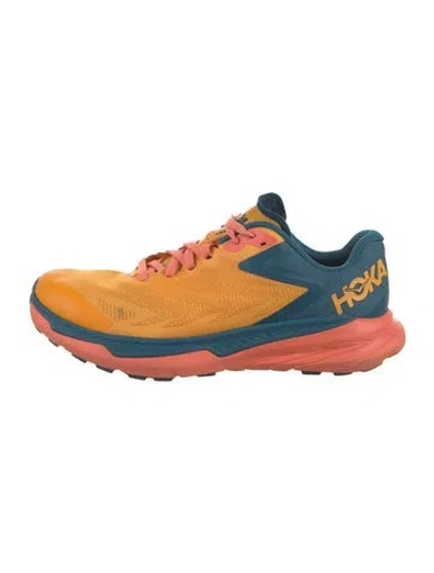 Pre-owned Hoka Mesh Athletic Sneakers In Orange