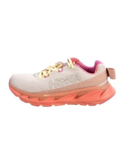 Pre-owned Hoka Mesh Athletic Sneakers In Orange
