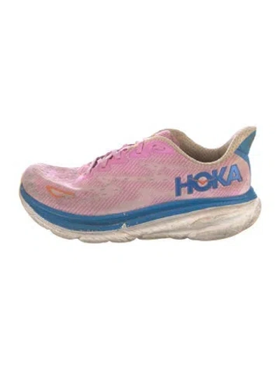 Pre-owned Hoka Mesh Athletic Sneakers In Pink