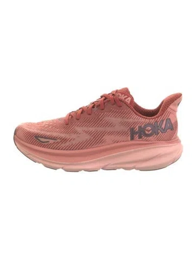 Pre-owned Hoka Mesh Athletic Sneakers In Pink