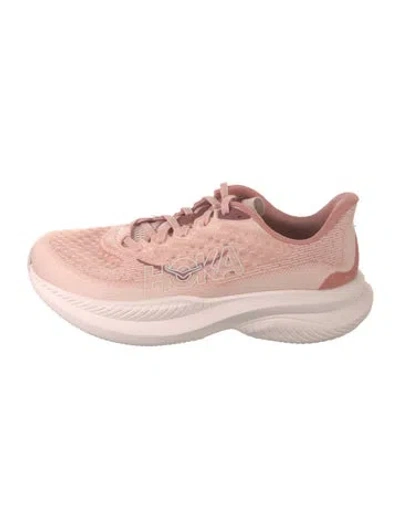 Pre-owned Hoka Mesh Athletic Sneakers In Pink