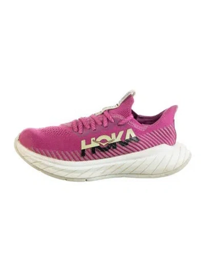 Pre-owned Hoka Mesh Athletic Sneakers In Pink
