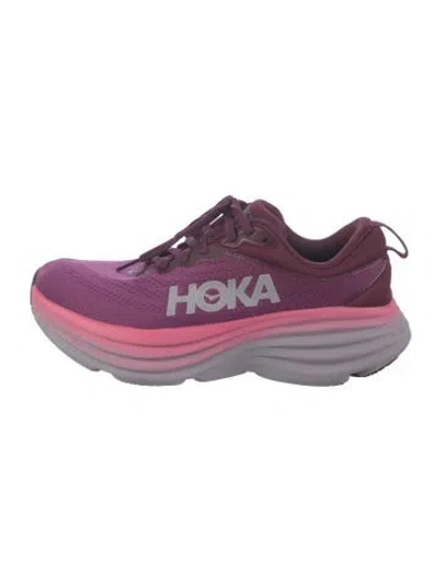 Pre-owned Hoka Mesh Athletic Sneakers In Purple