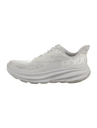 Pre-owned Hoka Mesh Athletic Sneakers In White