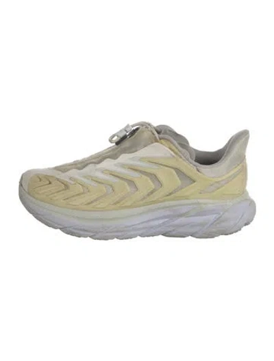 Pre-owned Hoka Mesh Athletic Sneakers In White