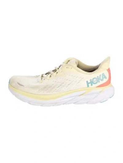 Pre-owned Hoka Mesh Athletic Sneakers In Yellow