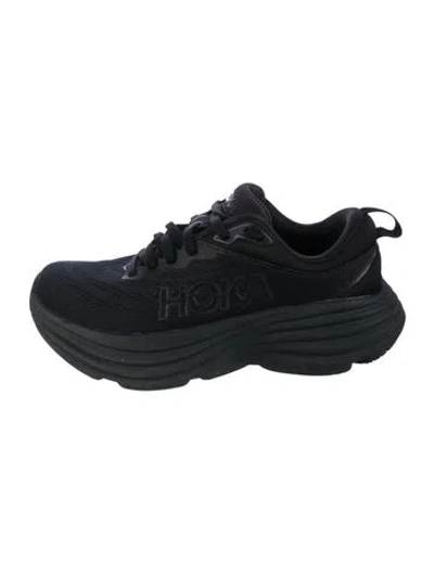 Pre-owned Hoka Mesh Chunky Sneakers In Black