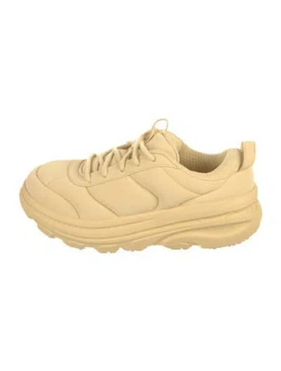 Pre-owned Hoka Mesh Chunky Sneakers In Neutral