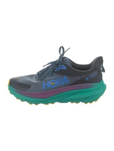 Pre-owned Hoka Mesh Colorblock Pattern Athletic Sneakers In Blue
