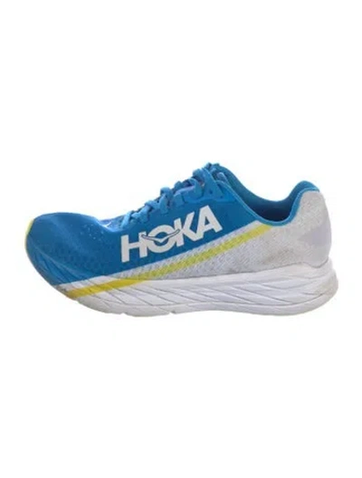Pre-owned Hoka Mesh Colorblock Pattern Athletic Sneakers In Blue