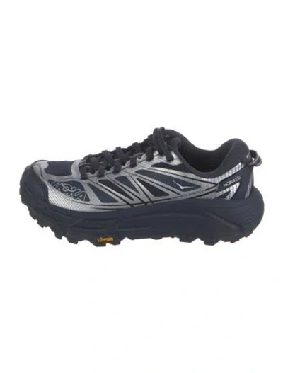 Pre-owned Hoka Mesh Colorblock Pattern Athletic Sneakers In Blue