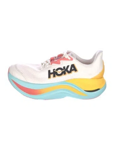 Pre-owned Hoka Mesh Colorblock Pattern Athletic Sneakers In Neutral