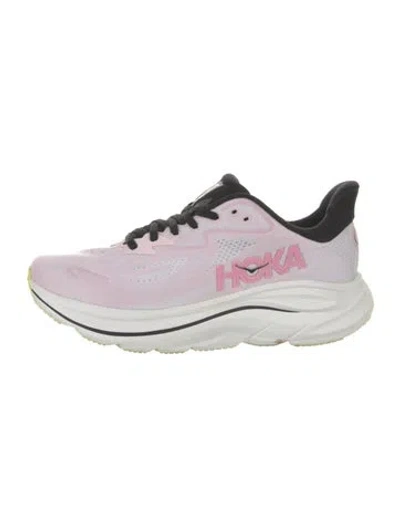 Pre-owned Hoka Mesh Colorblock Pattern Athletic Sneakers In White