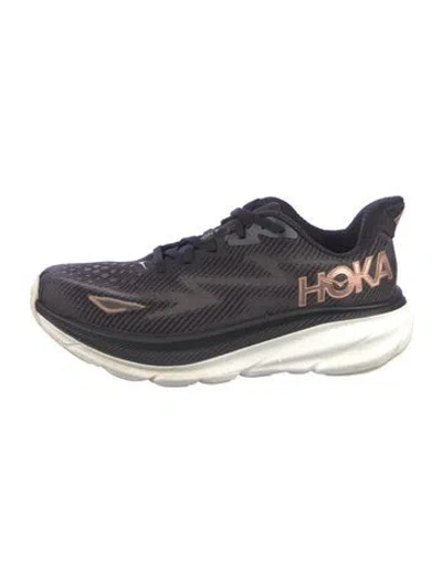 Pre-owned Hoka Mesh Colorblock Pattern Sneakers In Black