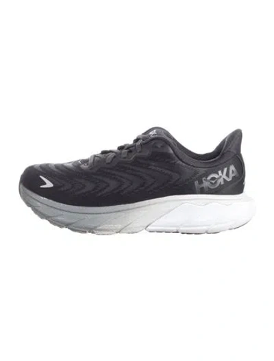 Pre-owned Hoka Mesh Graphic Print Athletic Sneakers In Black