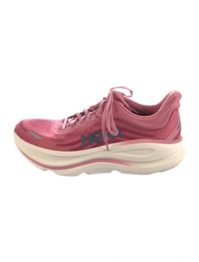 Pre-owned Hoka Mesh Graphic Print Athletic Sneakers In Pink