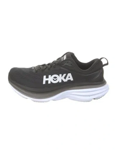 Pre-owned Hoka Mesh Graphic Print Sneakers In Black