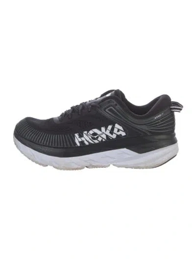 Pre-owned Hoka Mesh Graphic Print Sneakers In Black