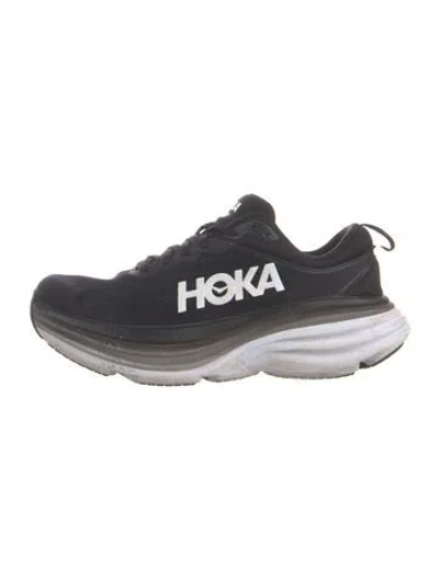 Pre-owned Hoka Mesh Graphic Print Sneakers In Black