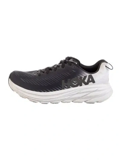 Pre-owned Hoka Mesh Graphic Print Sneakers In Black