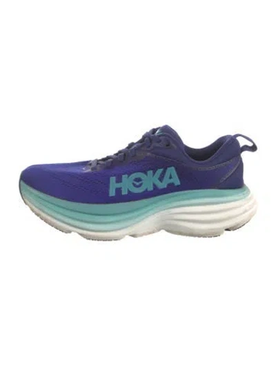 Pre-owned Hoka Mesh Graphic Print Sneakers In Blue