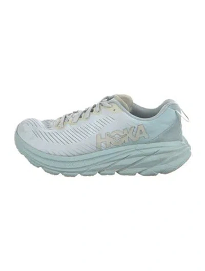 Pre-owned Hoka Mesh Graphic Print Sneakers In Blue