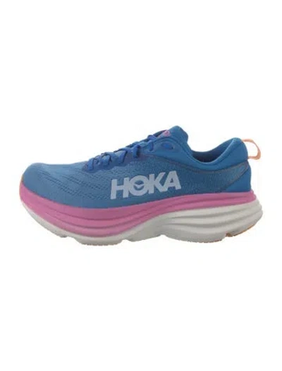 Pre-owned Hoka Mesh Graphic Print Sneakers In Blue
