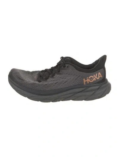 Pre-owned Hoka Mesh Graphic Print Sneakers In Gray