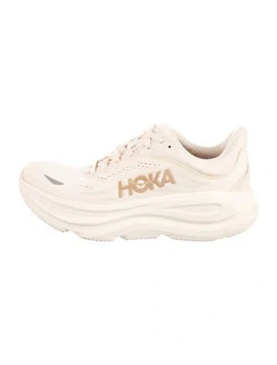 Pre-owned Hoka Mesh Graphic Print Sneakers In White