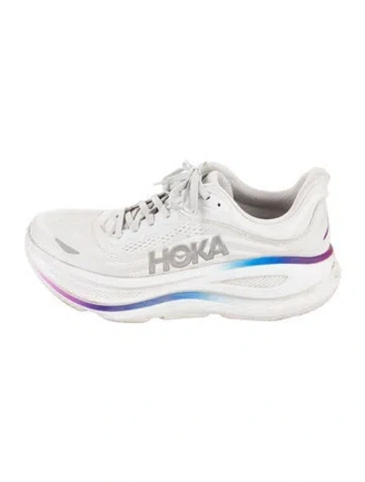 Pre-owned Hoka Mesh Graphic Print Sneakers In White