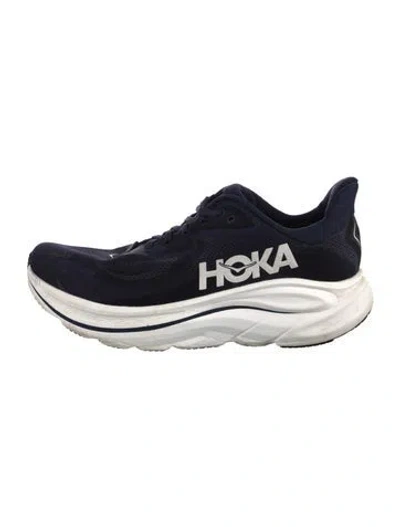 Pre-owned Hoka Mesh Printed Athletic Sneakers In Black