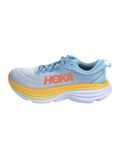 Pre-owned Hoka Mesh Printed Athletic Sneakers In Blue