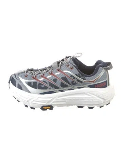 Pre-owned Hoka Mesh Printed Athletic Sneakers In Gray