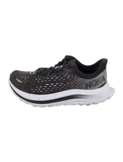 Pre-owned Hoka Mesh Printed Athletic Sneakers In Grey
