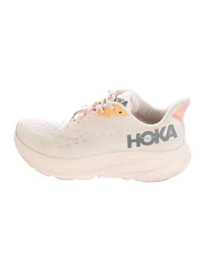 Pre-owned Hoka Mesh Printed Athletic Sneakers In Neutral