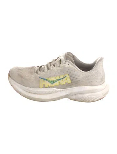 Pre-owned Hoka Mesh Printed Athletic Sneakers In Neutral